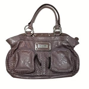 Guess Los Angeles Faux Reptile Print Handbag